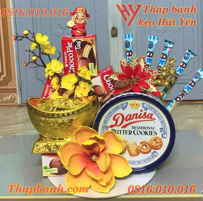 Shop Gói Quà- Địa chỉ cung cấp tháp bánh Danisa tài lộc tài lộc giá rẻ, chất lượng